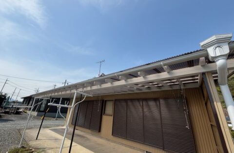 ⑧雹被害　屋根・軒樋修理後