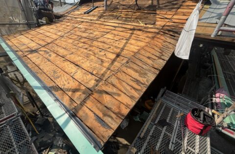 ③既存銅板屋根の解体