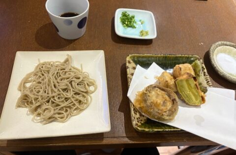 ⑨お蕎麦と天ぷらをご馳走して頂きました。