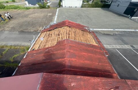 ③屋根復旧工事前