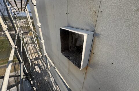 ⑤既存換気フード切断