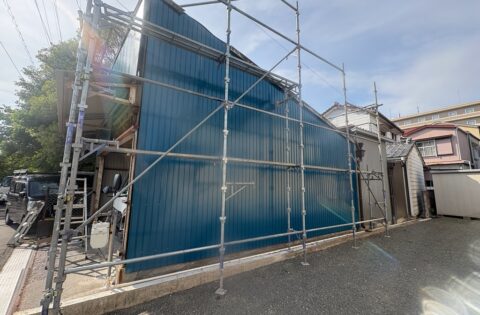 ④外壁施工途中