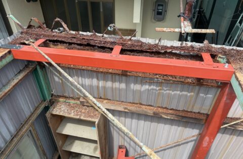 ④C鋼下地入れ替え