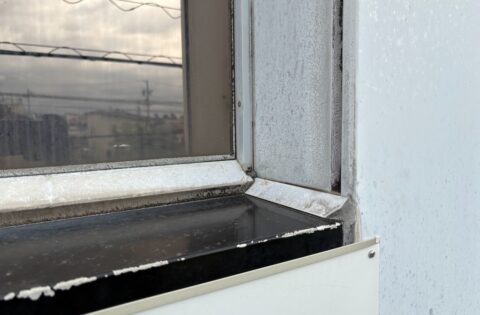 ⑥窓枠底板施工前