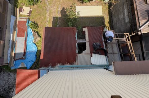 ⑧既存庇屋根の解体